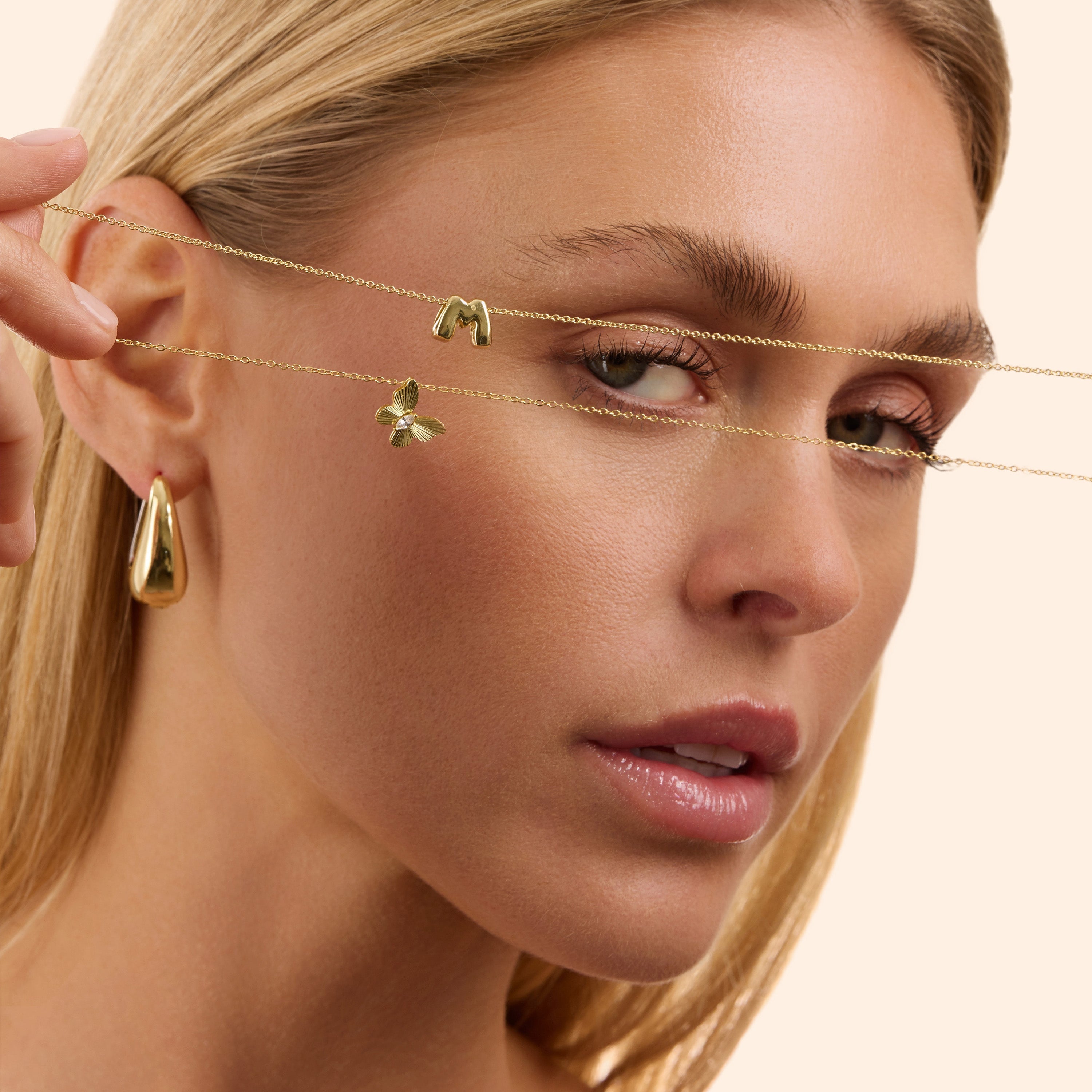 Mini Bubble Initial Necklace