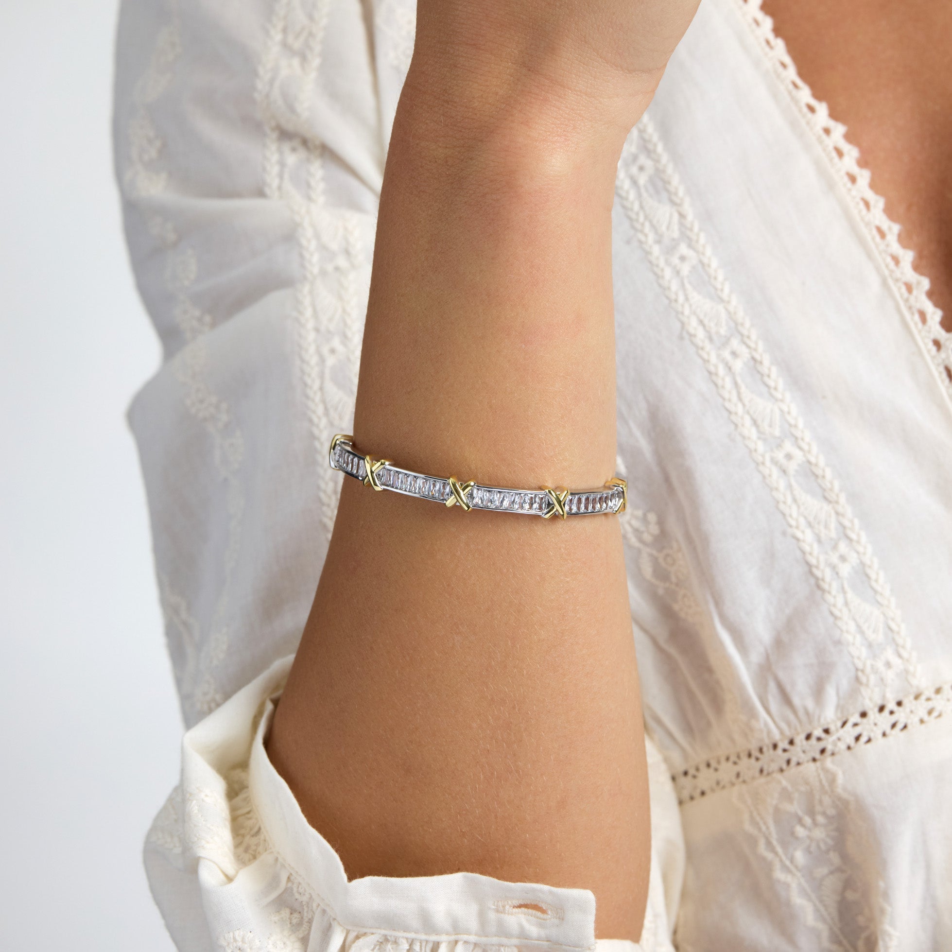 Tide Cross Bangle Bracelet