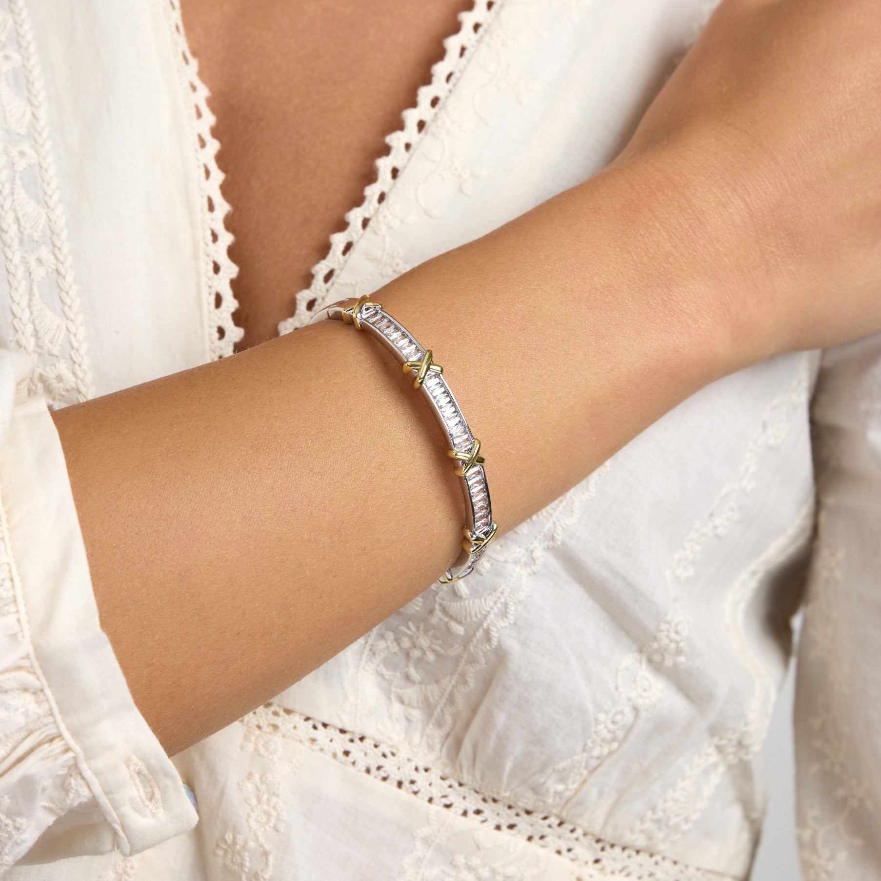 Tide Cross Bangle Bracelet