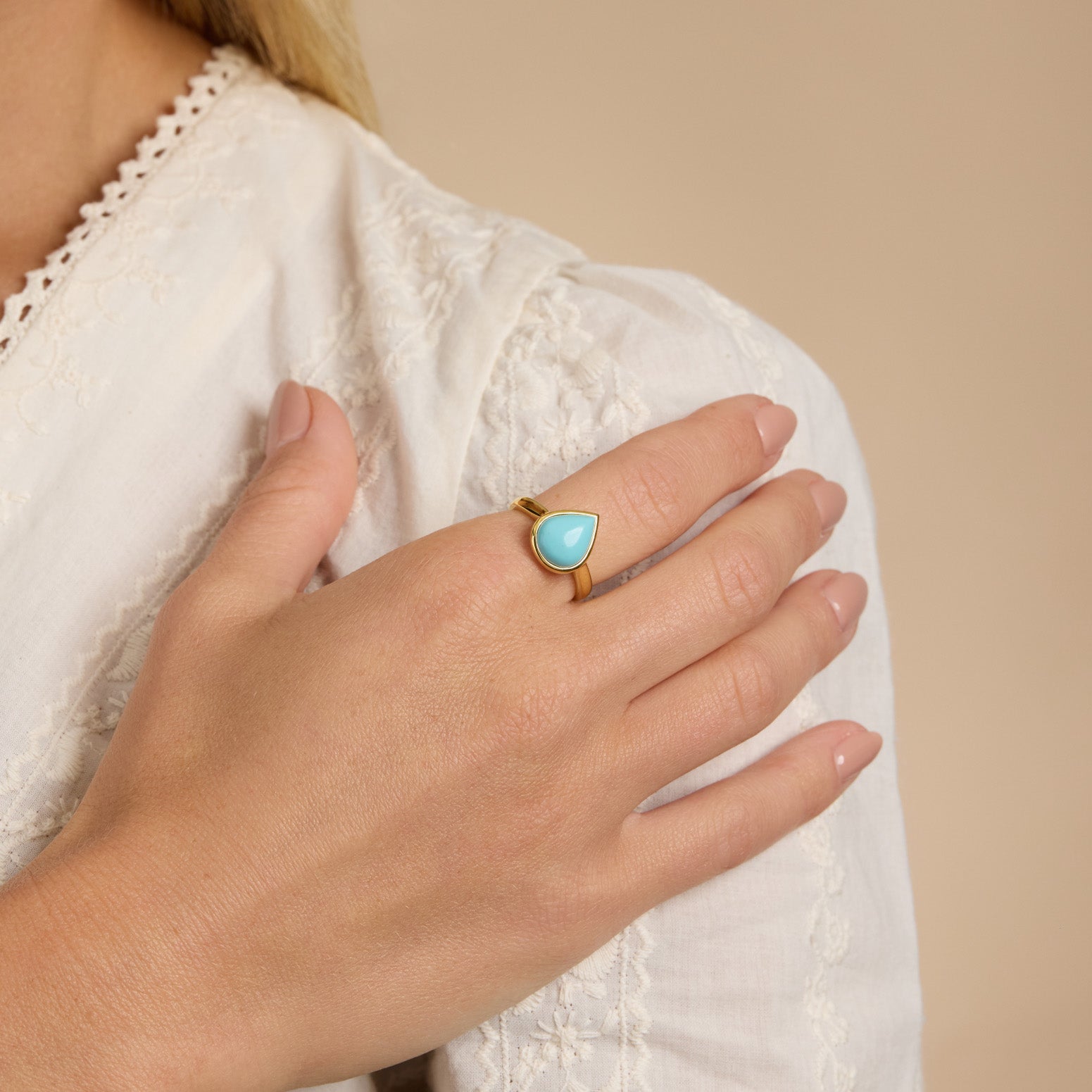 Sedona  Turquoise   Teardrop Ring