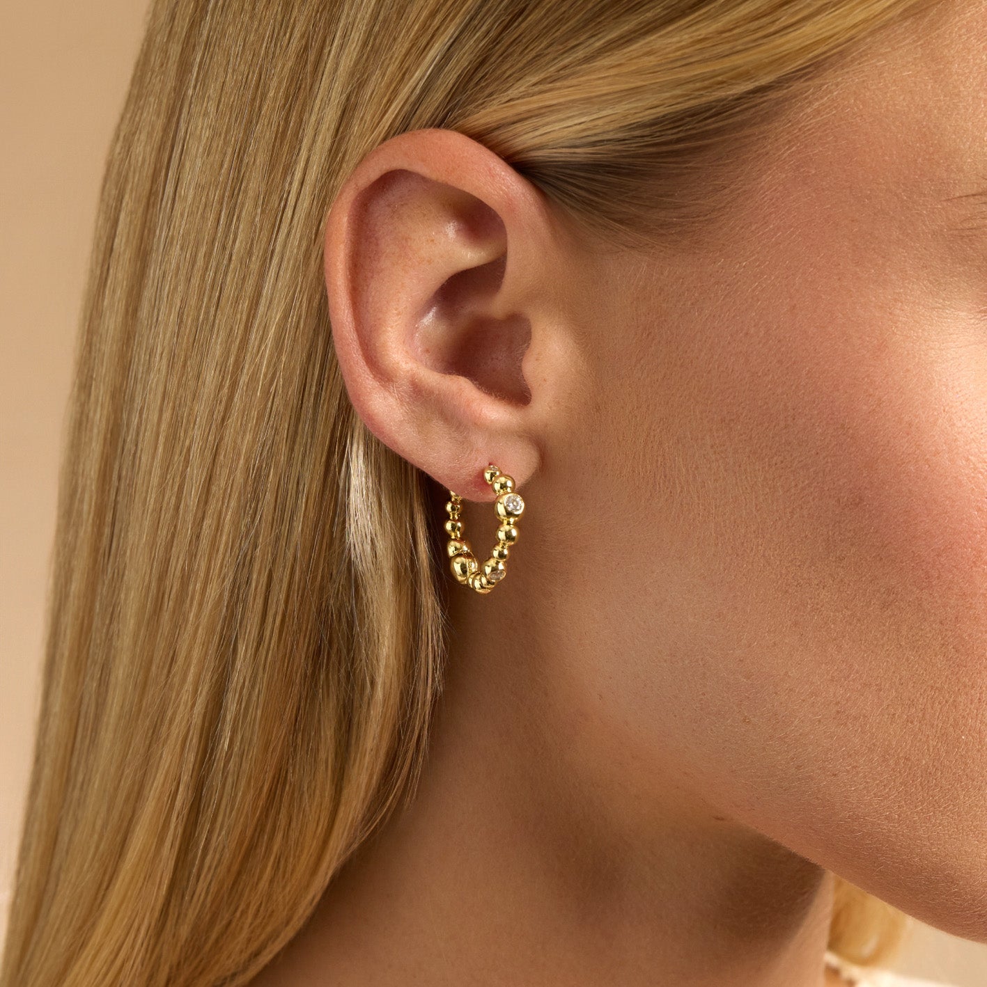 Golden Glow Hoop Earrings
