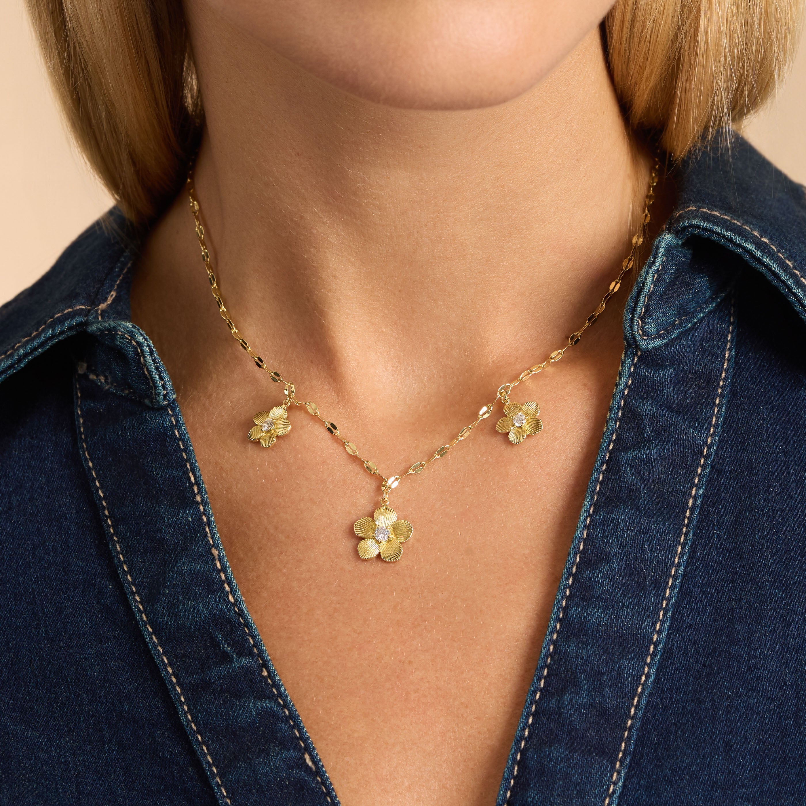 Coastal Bloom Charm Necklace