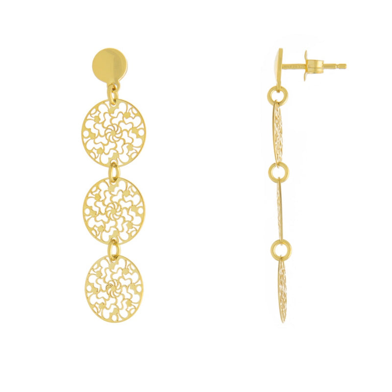 Filigree Circle Drop Earring