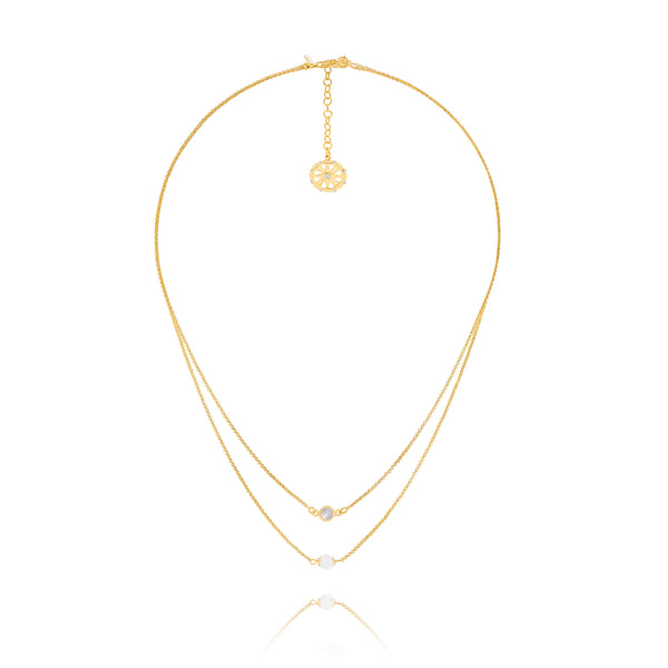 Mariah Crystal & Pearl Necklace