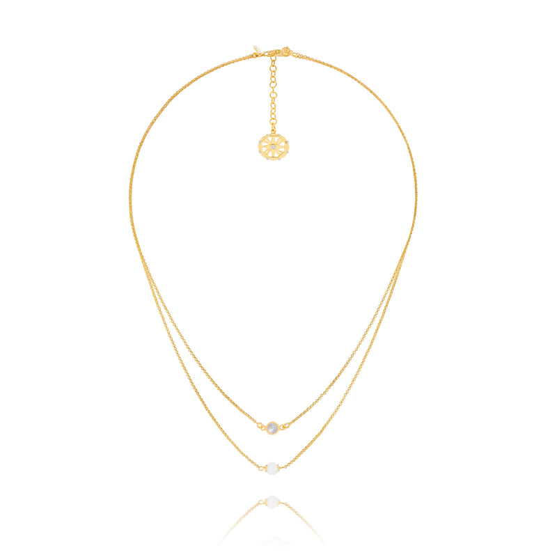 Mariah Crystal & Pearl Necklace