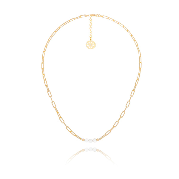 Rosabella Pearl Link Necklace