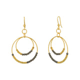 Mixed Bead Circle Drop Earring