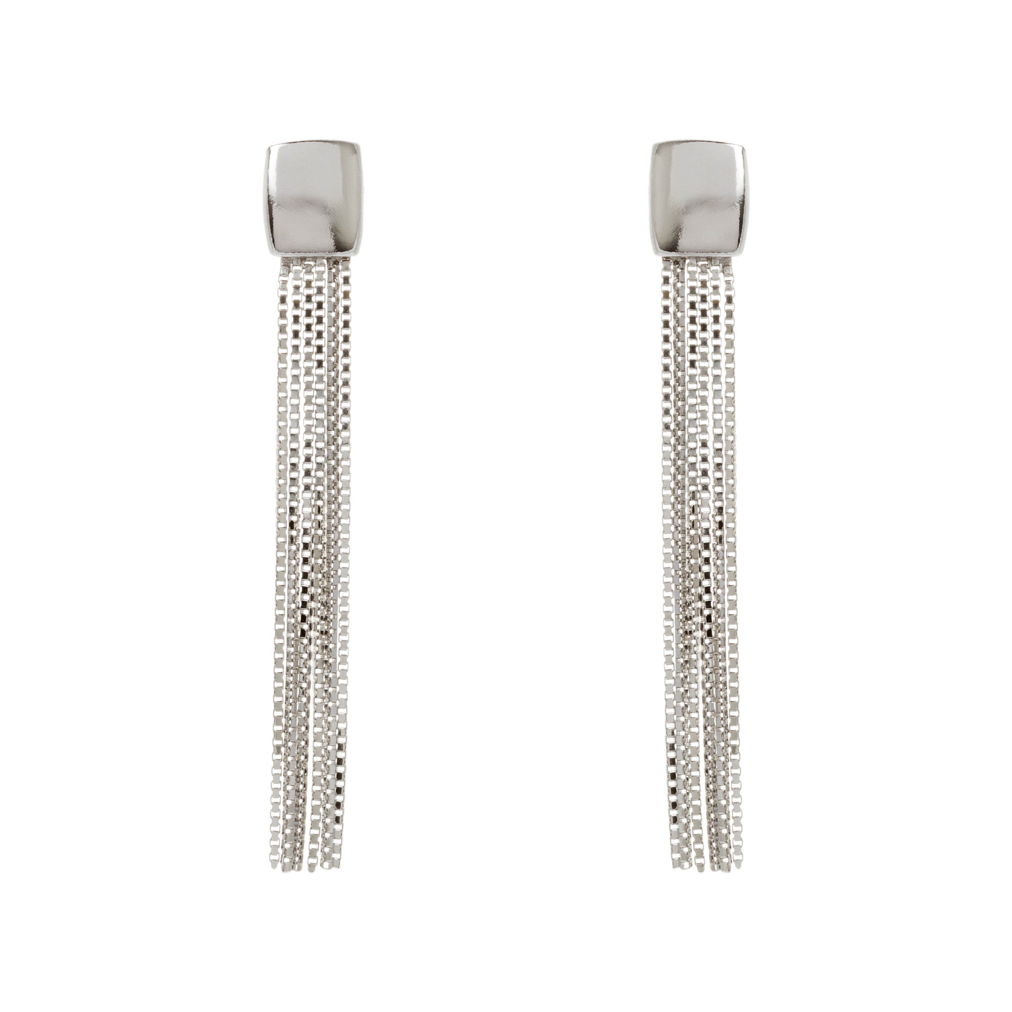 Box Chain Tassel Earring