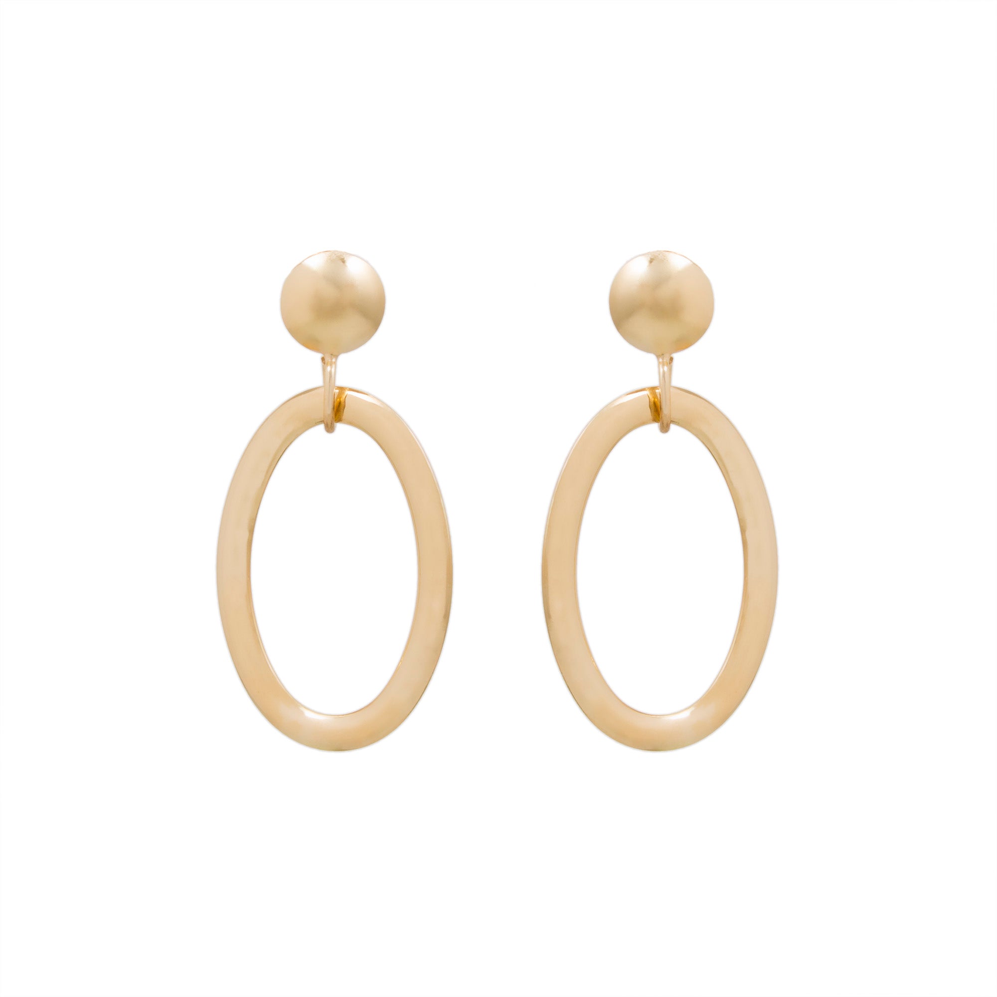 Open Oval Drop Earring