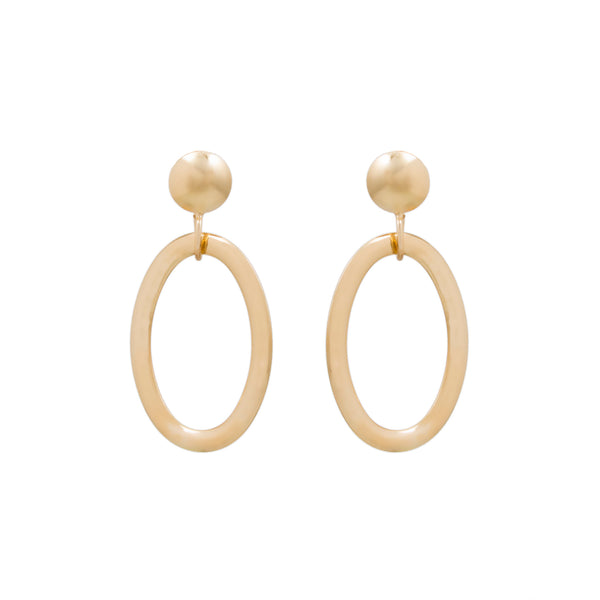 Open Oval Drop Earring