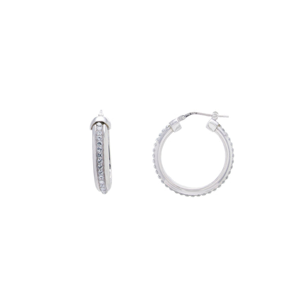 Click Top Crystal Hoops