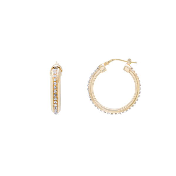 Click Top Crystal Hoops
