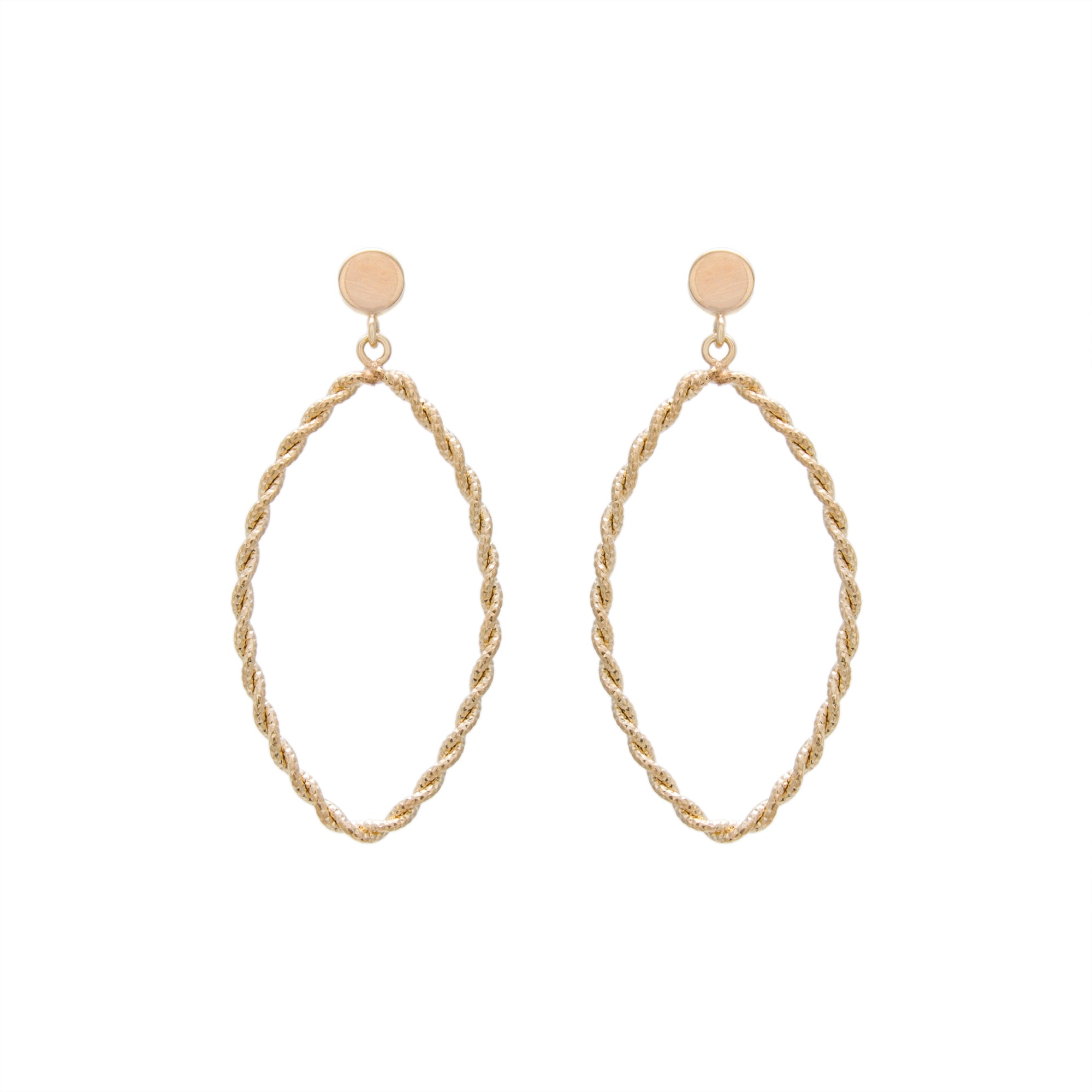 Braided Marquise Drop Earring
