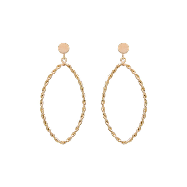Braided Marquise Drop Earring