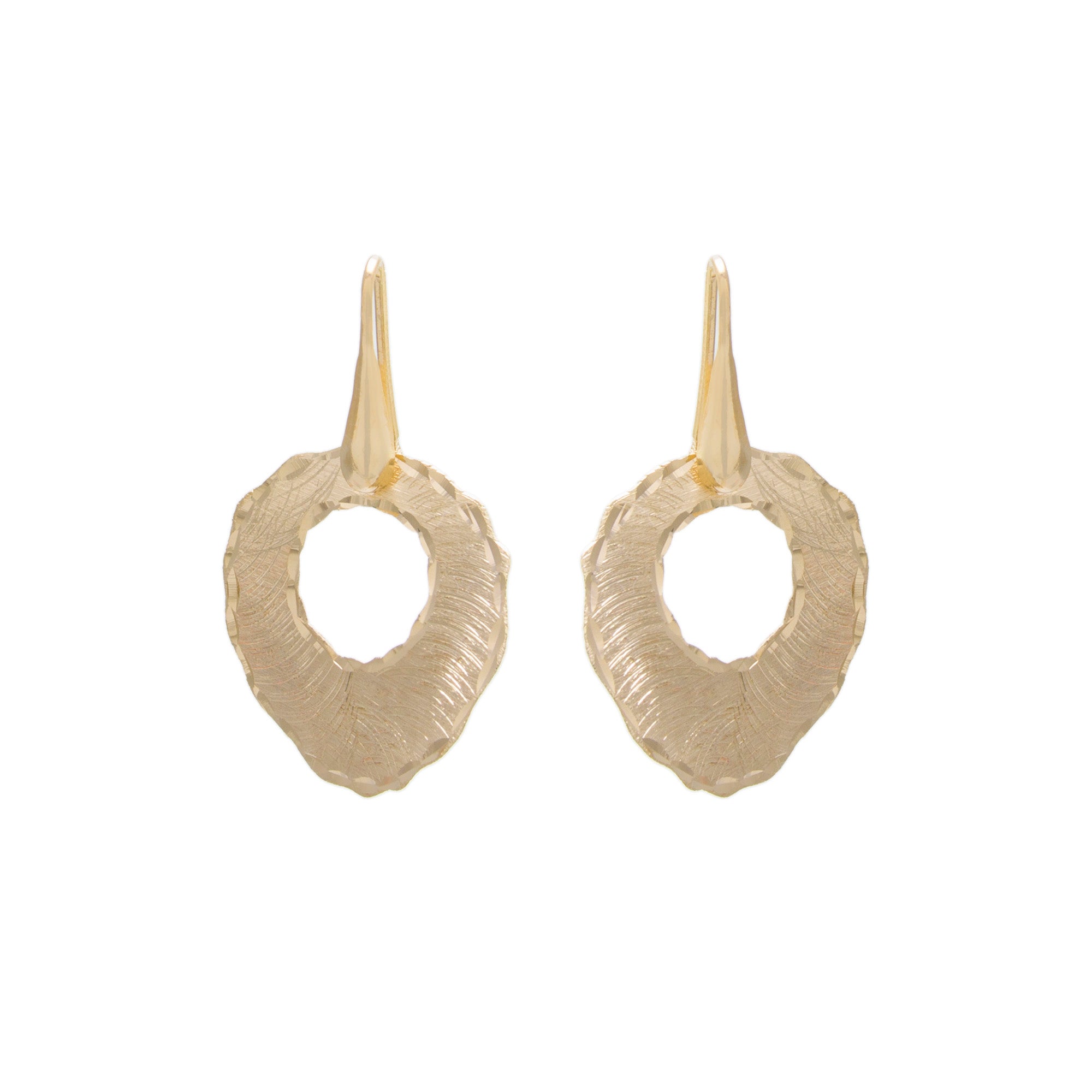 Textural Circle Drop Earring