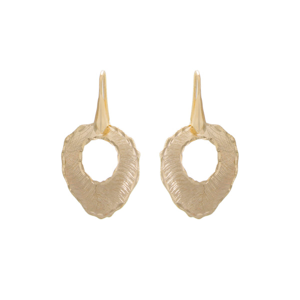 Textural Circle Drop Earring