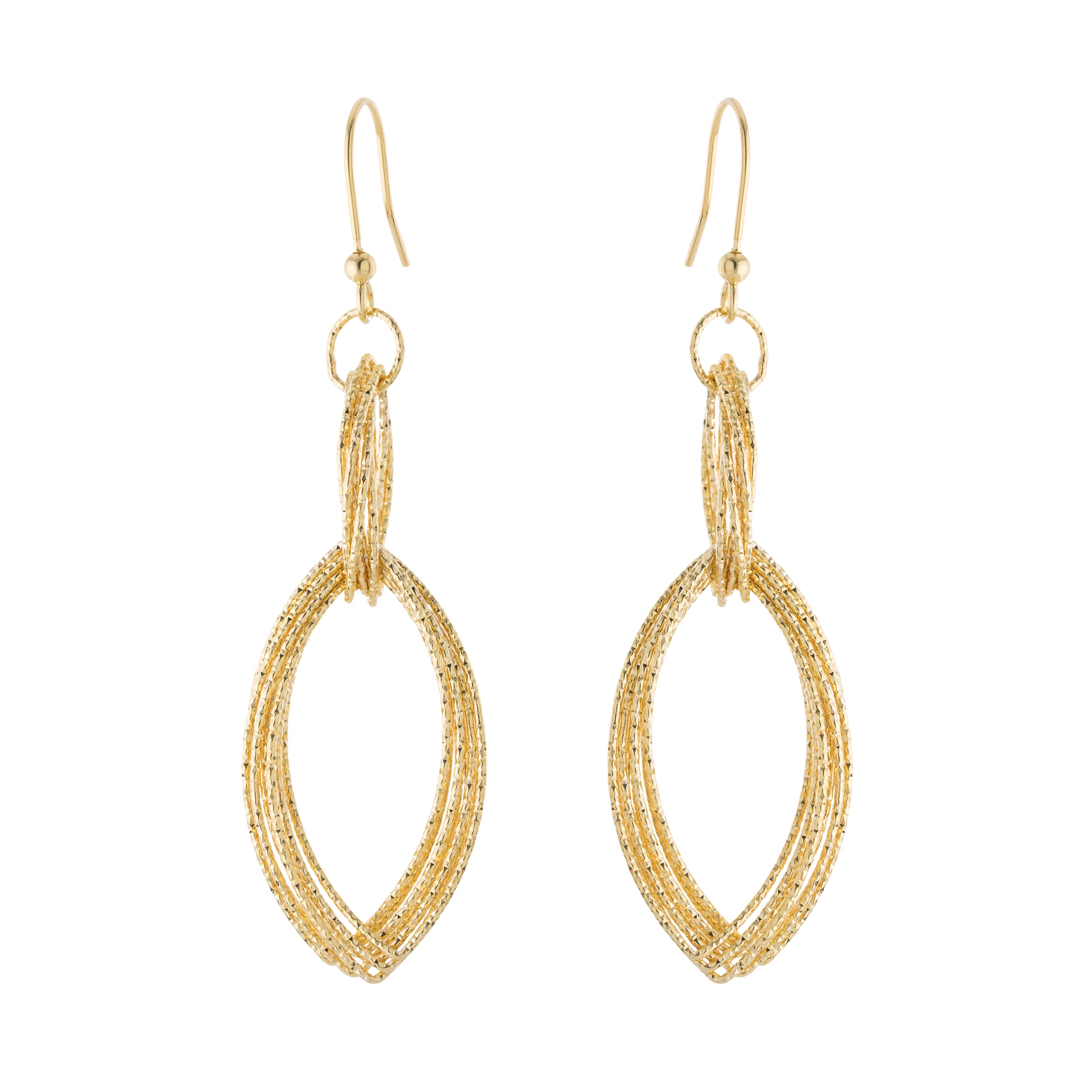 Diamond Cut Twist Cascade Earring