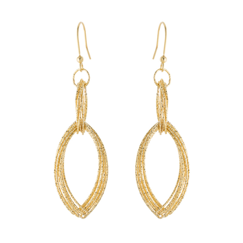 Diamond Cut Twist Cascade Earring