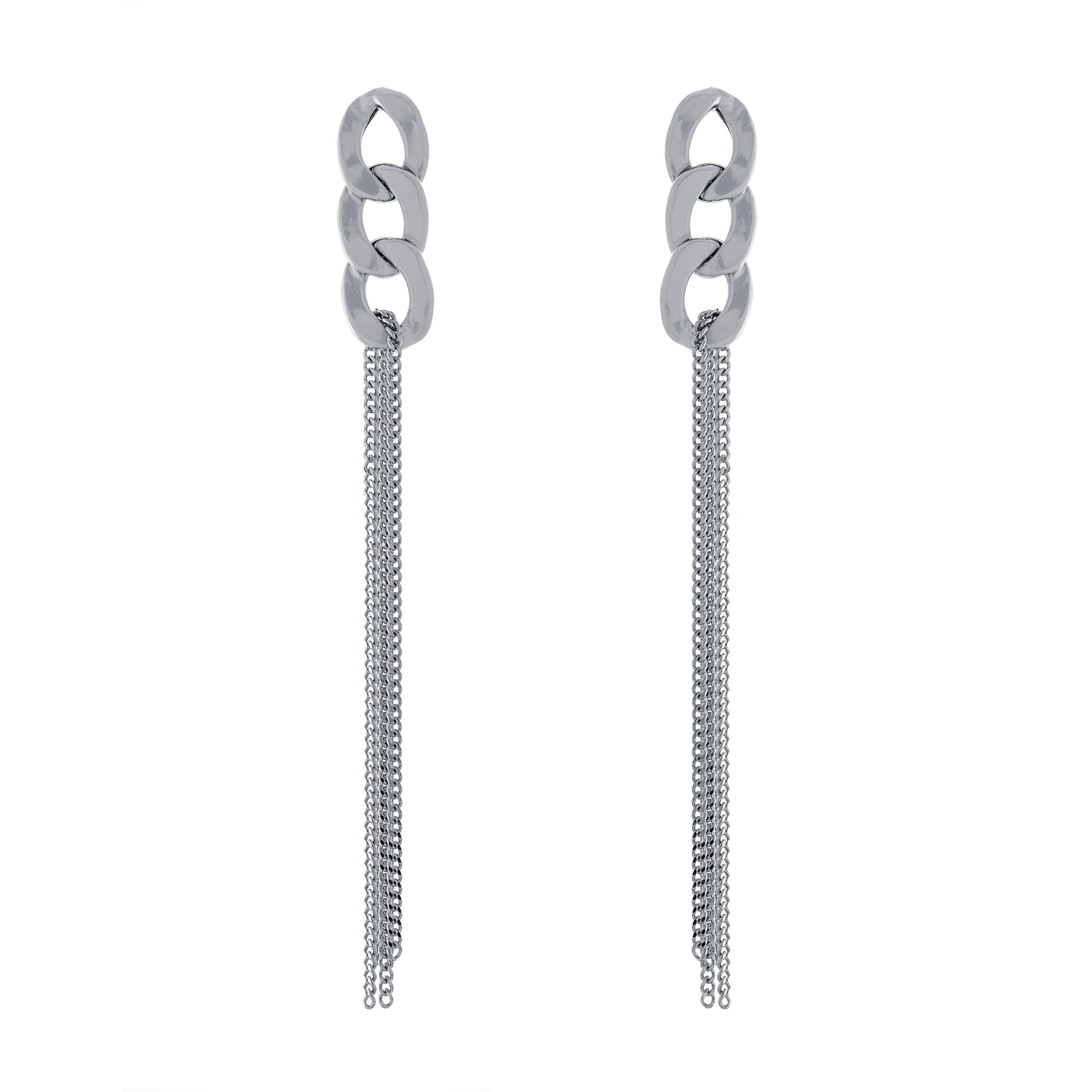 Dual Chain Link Drop Earring