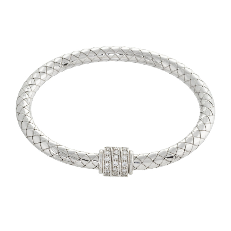 Heirloom Woven Crystal Bangle