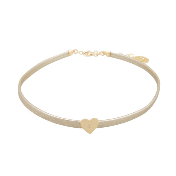 Heart Charm Choker