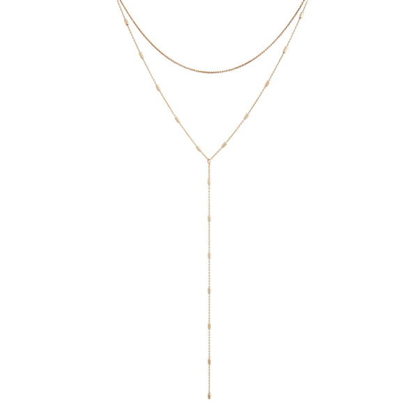 Layered Bead Station Y-Necklace