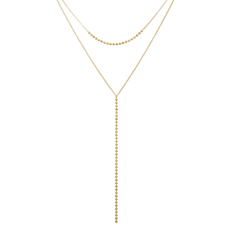Layered Bead Y-Necklace