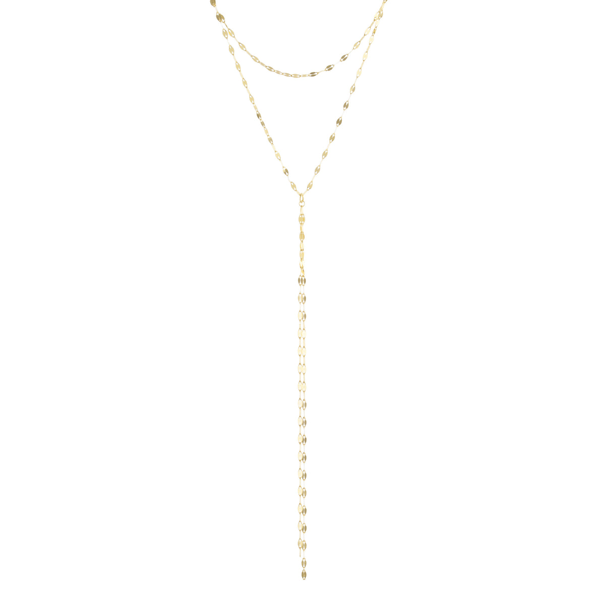 Mirror Link Lariat Choker Necklace