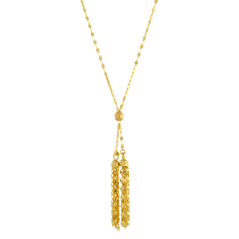 Mirror Link Tassel Necklace