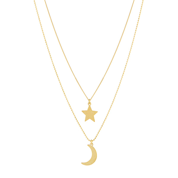 Star & Moon Layered Necklace