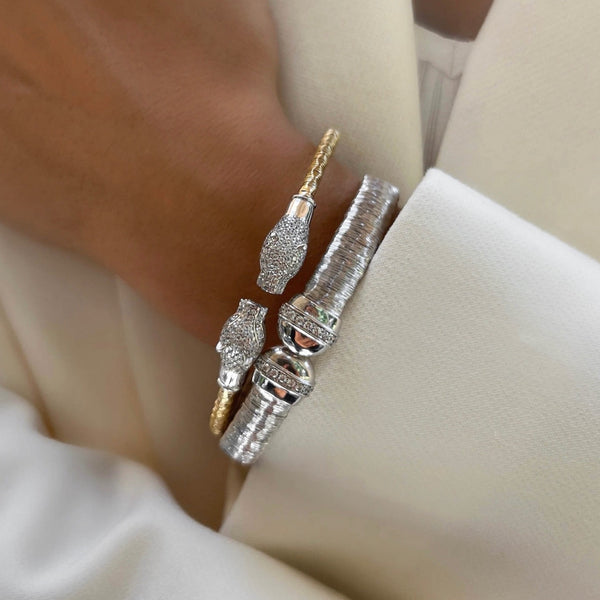 Two Tone Jaguar Head Cuff