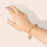 Hammered Ball Chain Bracelet