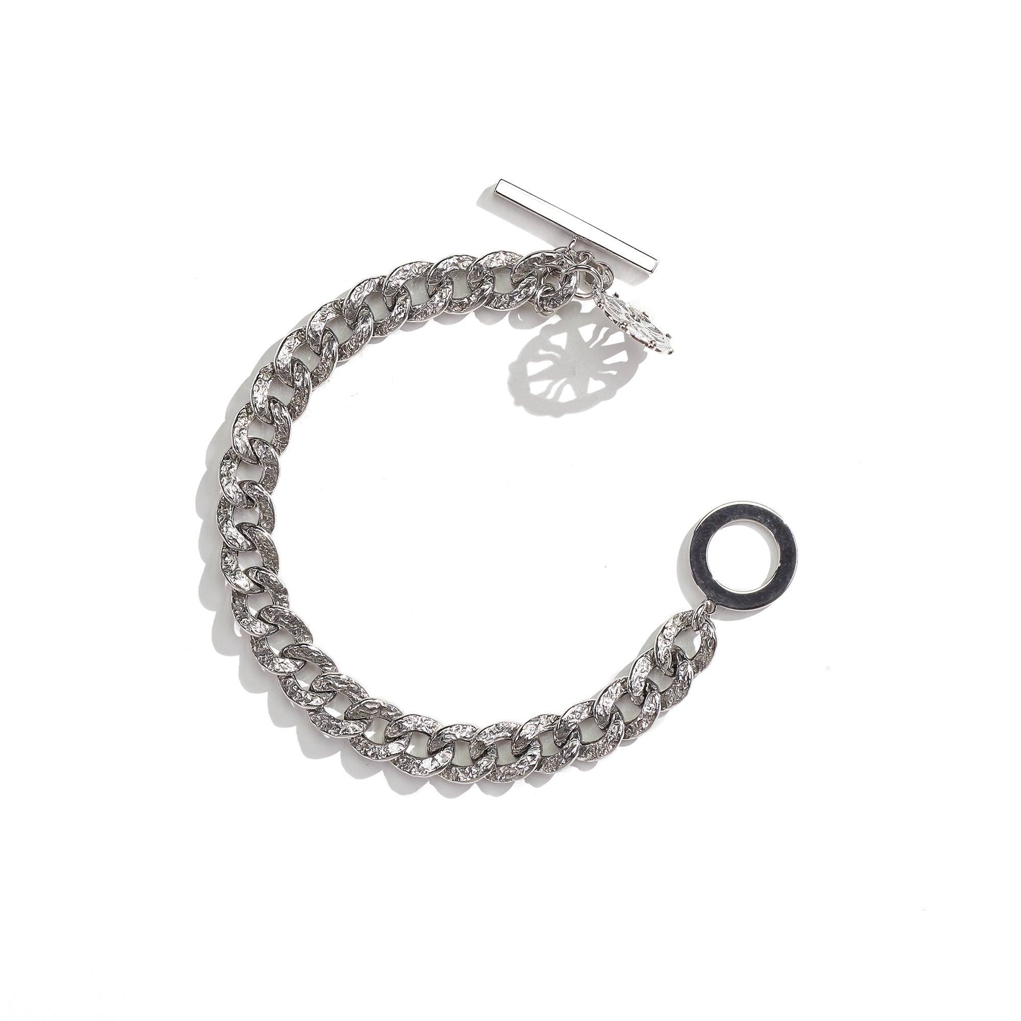 Textured Link Toggle Bracelet