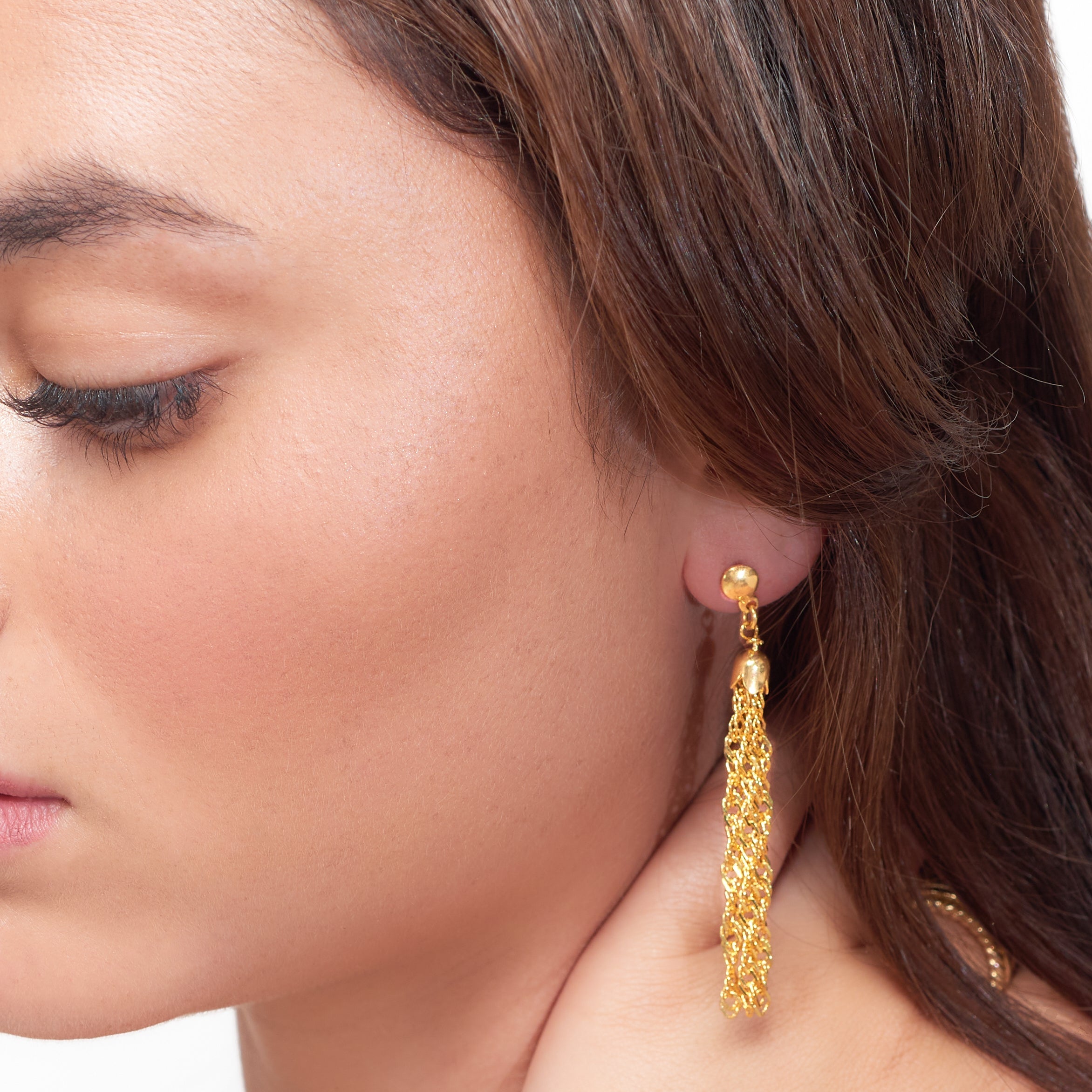 Chain Tassel Drop Earrings