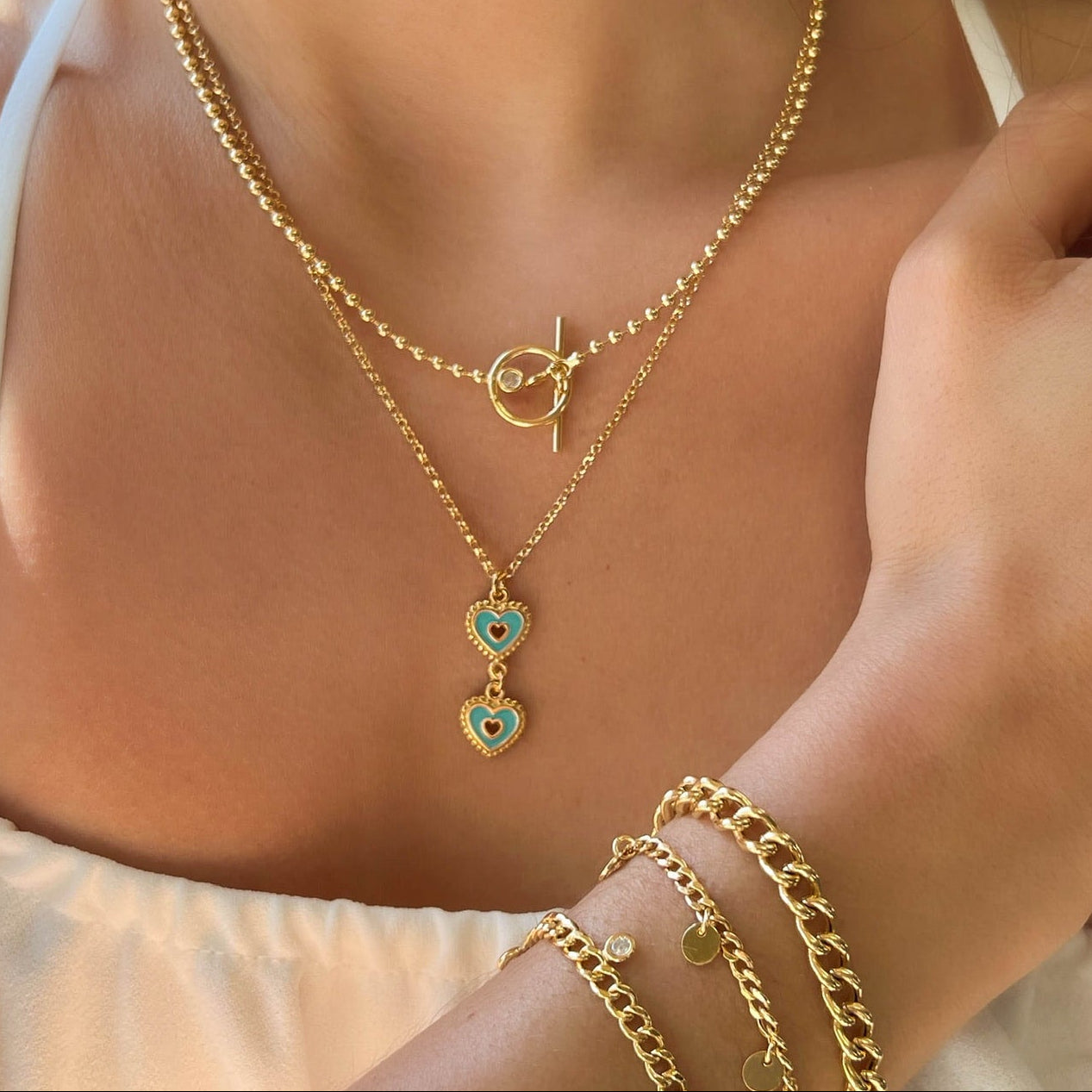Capri Beaded Toggle Necklace